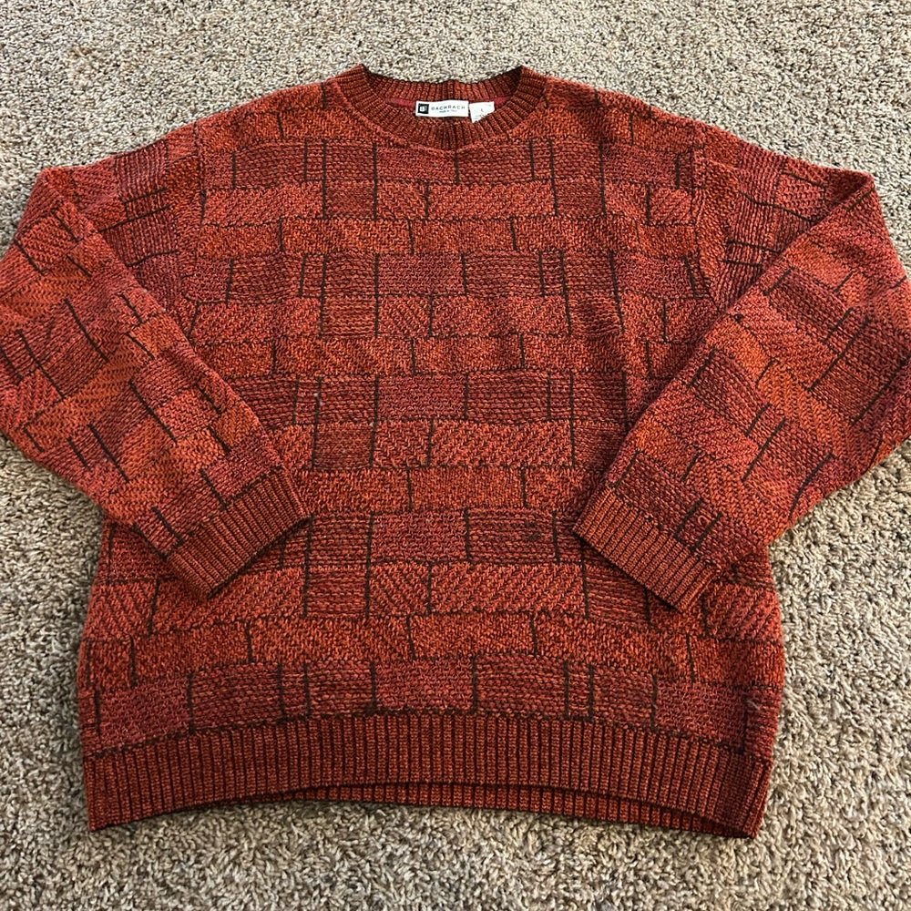 Bachrach crewneck sweaters for men/ SZ Large /wool and Rayon fabric oversized